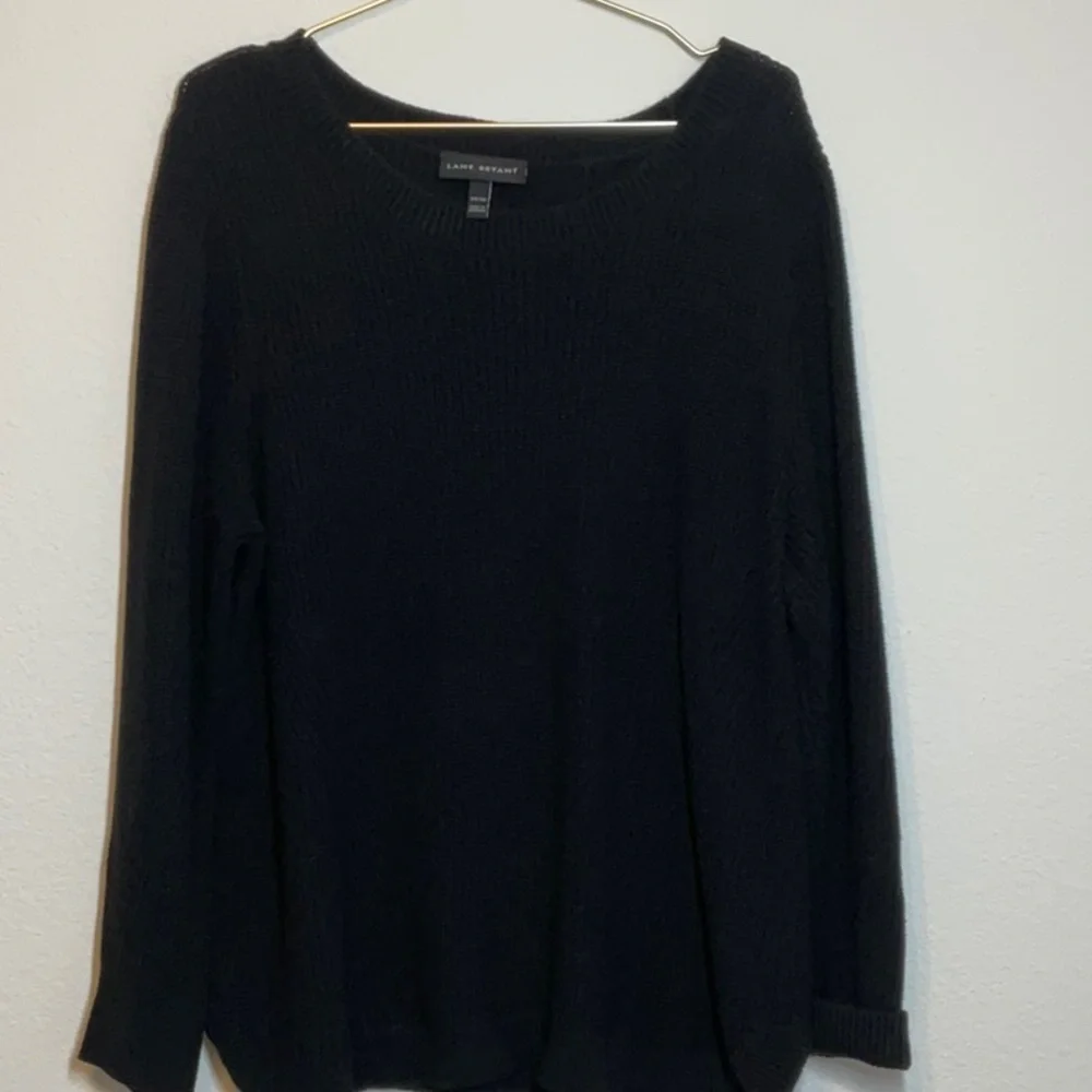Lane Bryant Pullover Sweater 14/16 Black - Picture 2 of 12